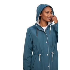 Braetan Teal Blue Hooded Drawstring Anorak Jacket Women's Size Medium